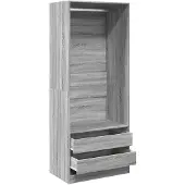 vidaXL Armoire Gris Sonoma 80x50x200 cm Bois composite