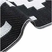 vidaXL Tapis d'extérieur ARAKIL blanc et noir 190x290 cm PP