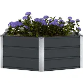 vidaXL Jardinière Anthracite 129 X 129 X 45 Cm Acier