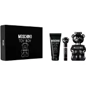 Moschino Coffret cadeau Toy Boy : Eau de Parfum vaporisateur 100 ml + gel douche parfumé 100 ml + mini-flacon d'Eau de Parfum vaporisateur 10 ml