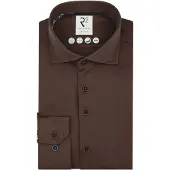 R2 Chemise Maille Dobby Marron taille 43