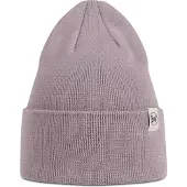 Buff Knitted Beanie Violet