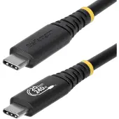 StarTech.com .com Câble USB 4 de 2 m, 20 Gbps, Câble USB-C USB-IF, PD EPR 240 W, DP 1.4 4K 120 Hz, Gaine TPE, Cordon USB-C Noir