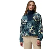 Columbia Sequoia Grove Printed Half Zip Fleece Bleu XL Femme