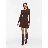 Vila Kerry Long Sleeve Short Dress Marron L Femme