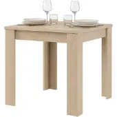 Dmora Trosa - Table Fixe, 80x80x76h cm Chêne Marron, 4 Places