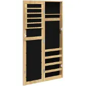 vidaXL Armoire à bijoux avec miroir montage mural 30x8,5x106 cm