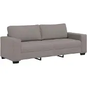 vidaXL Ensemble de canapés 2 pièces avec coussins Tissu Taupe