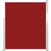 vidaXL Marquise latérale extensible 160x500 cm rouge