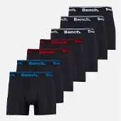 Bench Boxers à taille jacquard en bambou sept pièces hommes - Noir