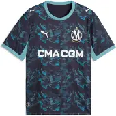 Puma Maillot 'OM Away Replica' bleu marine / azur / blanc