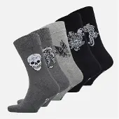 Ed Hardy Chaussettes habillées Homme Glenby, lot de 5 Mixed