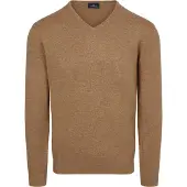 Steppin' Out Pullover Col V Laine Mérinos Praline
