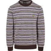 Lyle & Scott Pullover Crewneck Fairisle Ebony
