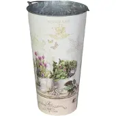 Goliat Seau galvanisé avec motif floral II