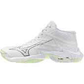 Mizuno Chaussures de sport d'intérieur Wave Lightning Elite Mid pour femmes, couleur blanche, taille 39 (EU). Femme, couleur blanche, taille 39 (EU)