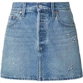 Levi's Jupe 'Icon Skirt' bleu denim / argent