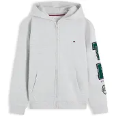 Tommy Hilfiger Veste de survêtement gris clair / vert foncé