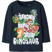 Name it T-Shirt 'NMMJik Paw' bleu marine / vert clair / homard / blanc