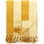 Bloomingville - Couverture Frello - Jaune - Coton recyclé (160 x 130 cm)