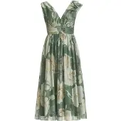 Swing Robe cappuccino / vert / blanc cassé