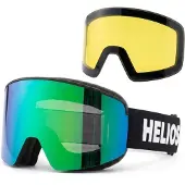 Helios View Magnet, lunettes de ski, noir/vert