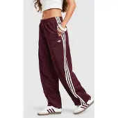 Adidas Pantalon 'Firebird' rouge foncé / blanc