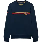 Superdry Sweat-shirt bleu marine / jaune / orange foncé / rouge