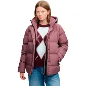 Superdry Hooded 5 Baffle Sports Puffer Jacket Rose 2XS Femme