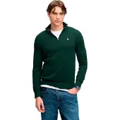 Superdry Prep Essential Cotton Half Zip Sweater Vert L Homme