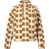 Columbia - Polaire imprimée à col montant demi-pressionné - Helvetia II Printed Cropped Half Snap Camel Brown Geostack pour Femme en Nylon - Taille M