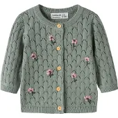 Name it Cardigan 'NBFLunna' roseau / vert chiné / rose