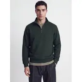 Jack & Jones Bradley Half Zip Sweatshirt Vert M Homme