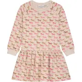DANAMADE Robe 'Eva' camel / rose clair / blanc cassé