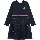 DANAMADE Robe 'Disa' bleu marine / or / or rose / fuchsia
