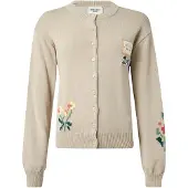 Weekend Max Mara Cardigan 'TEIERA' sable / jaune clair / vert foncé / mandarine