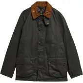 Barbour pour homme. MWX2588 Veste Icons Ashby Wax verte (L), Casuel, Coton