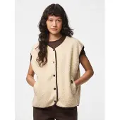 Pieces Gilet 'PCKatty' beige clair