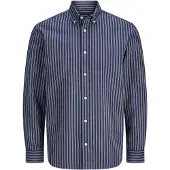 Jack & Jones Chemise 'JPRBLUHARVEY' bleu marine / vert foncé / blanc naturel