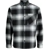 Jack & Jones Chemise 'JJEJACKSON' gris / anthracite / blanc