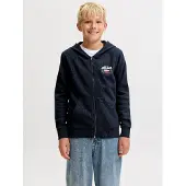 Jack & Jones Logo 2col Full Zip Sweatshirt Bleu 8 Years Garçon