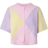 Pieces Cardigan 'PCSally' jaune clair / lavande / rose / blanc