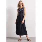 Street One Robe bleu nuit / blanc