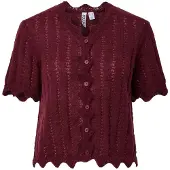 Pieces Cardigan pourpre