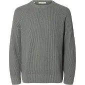 Selected Pull-over 'SLMBRaun' gris