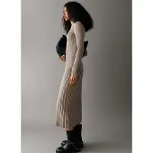 Pepe Jeans Anna Long Sleeve Long Dress Beige S Femme