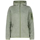 CMP Polaire à capuche épaisse en maille chinée femme Knit-Tech