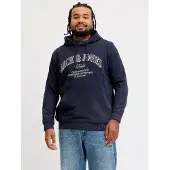 Jack & Jones Denver Logo Plus Size Hoodie Bleu 3XL Homme