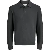 Jack & Jones Polo à manches longues en tricot Cooper Homme Volcanic Ash