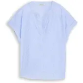 Tom Tailor Chemisier bleu ciel / blanc